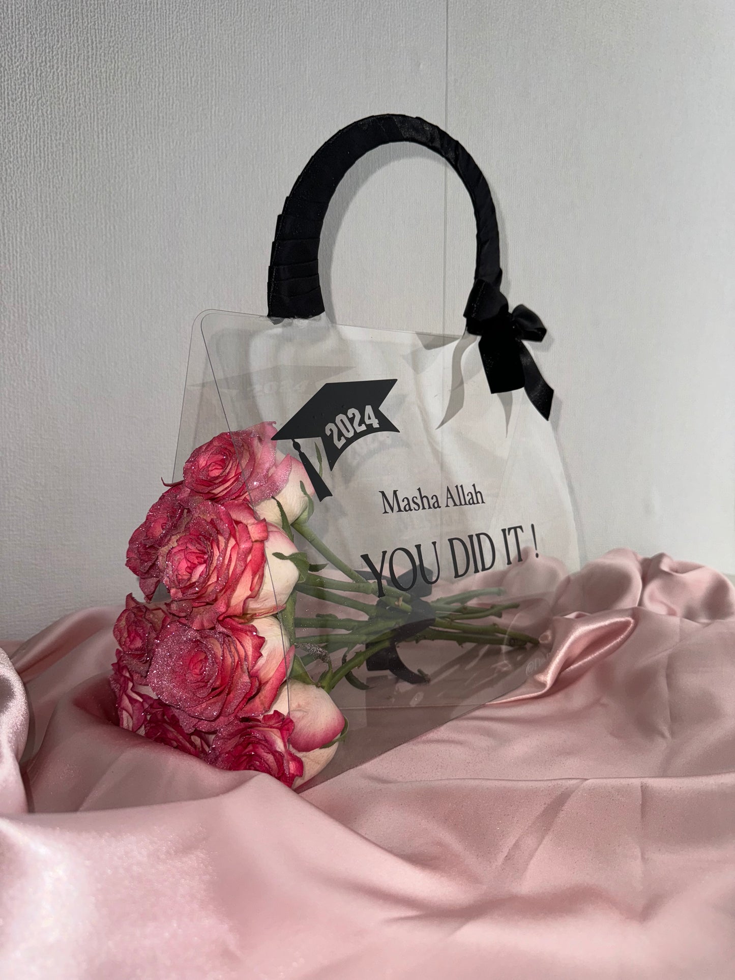 Geslaagd Luxury Roses Bag met Glitter rozen 2025