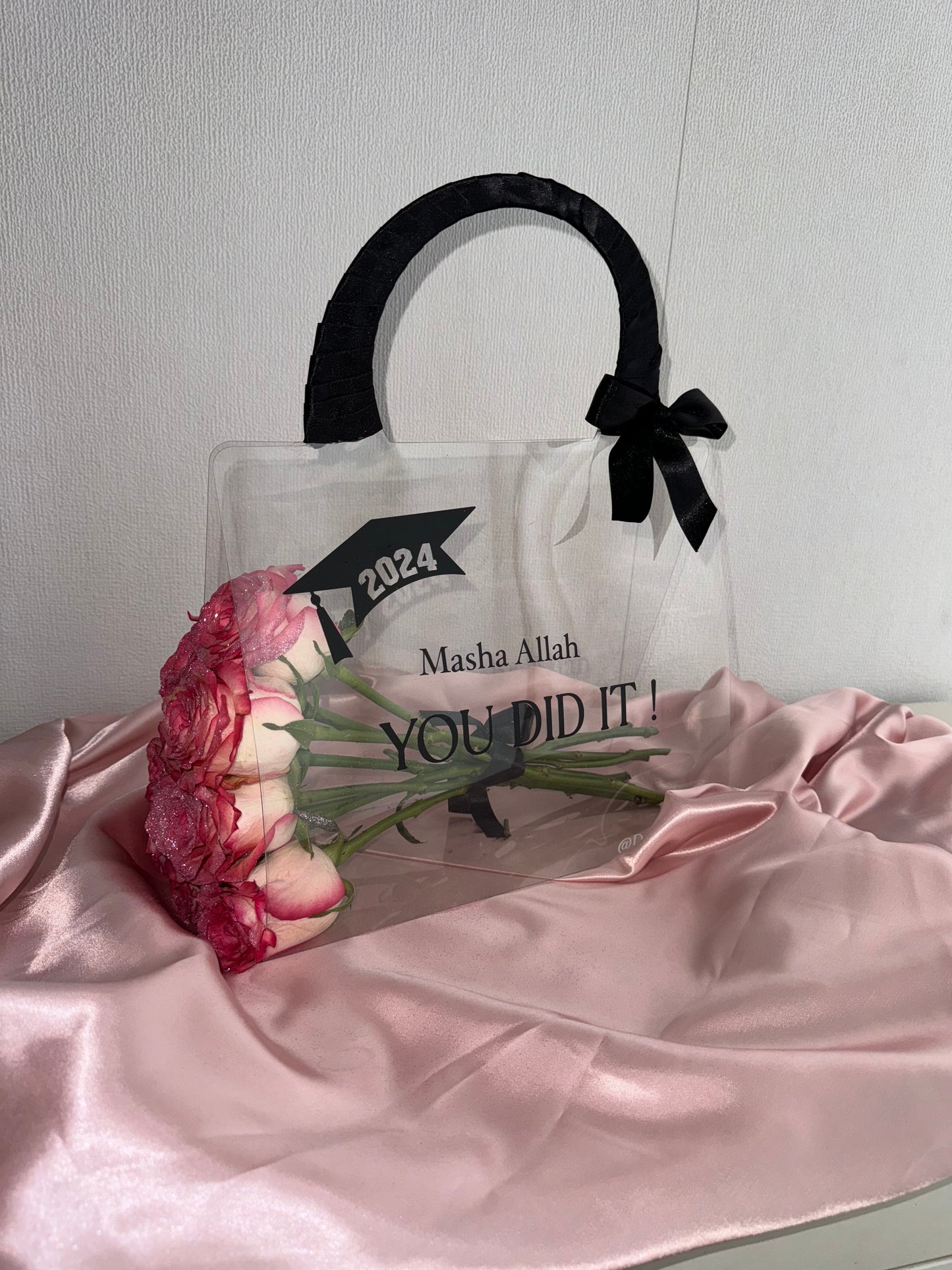 Geslaagd Luxury Roses Bag met Glitter rozen 2025