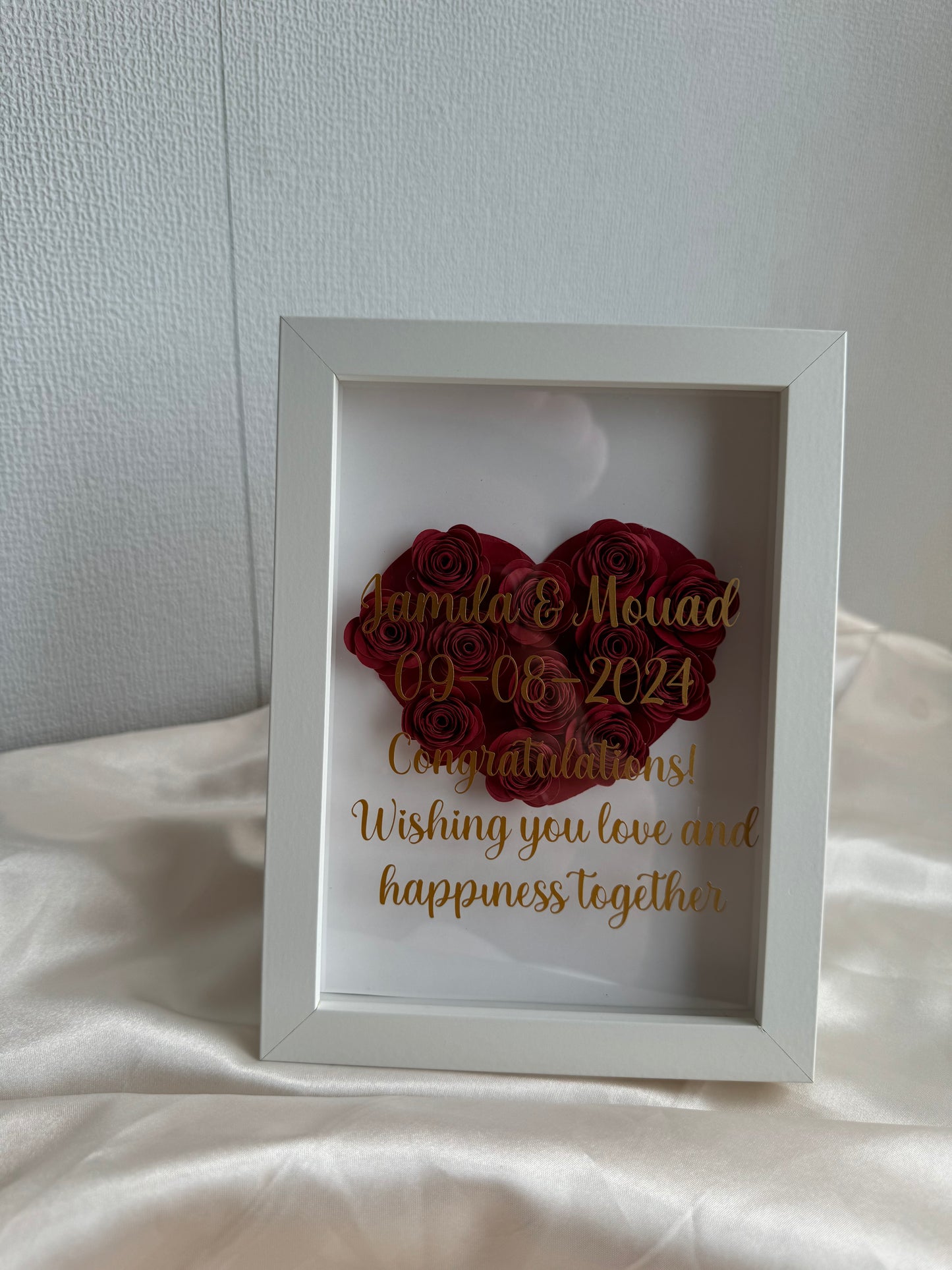 Mini Flower Shadow Box coeur