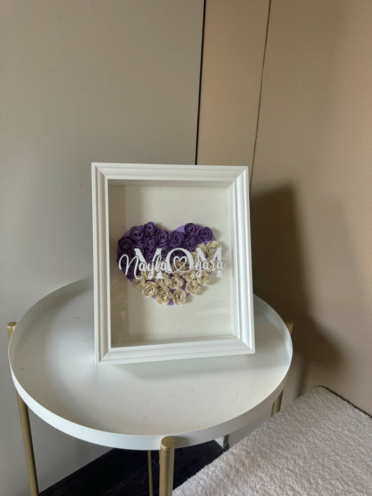 Flower Shadow Box mom & namen
