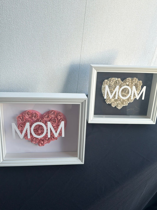 Fleur Shadow Box Coeur Maman
