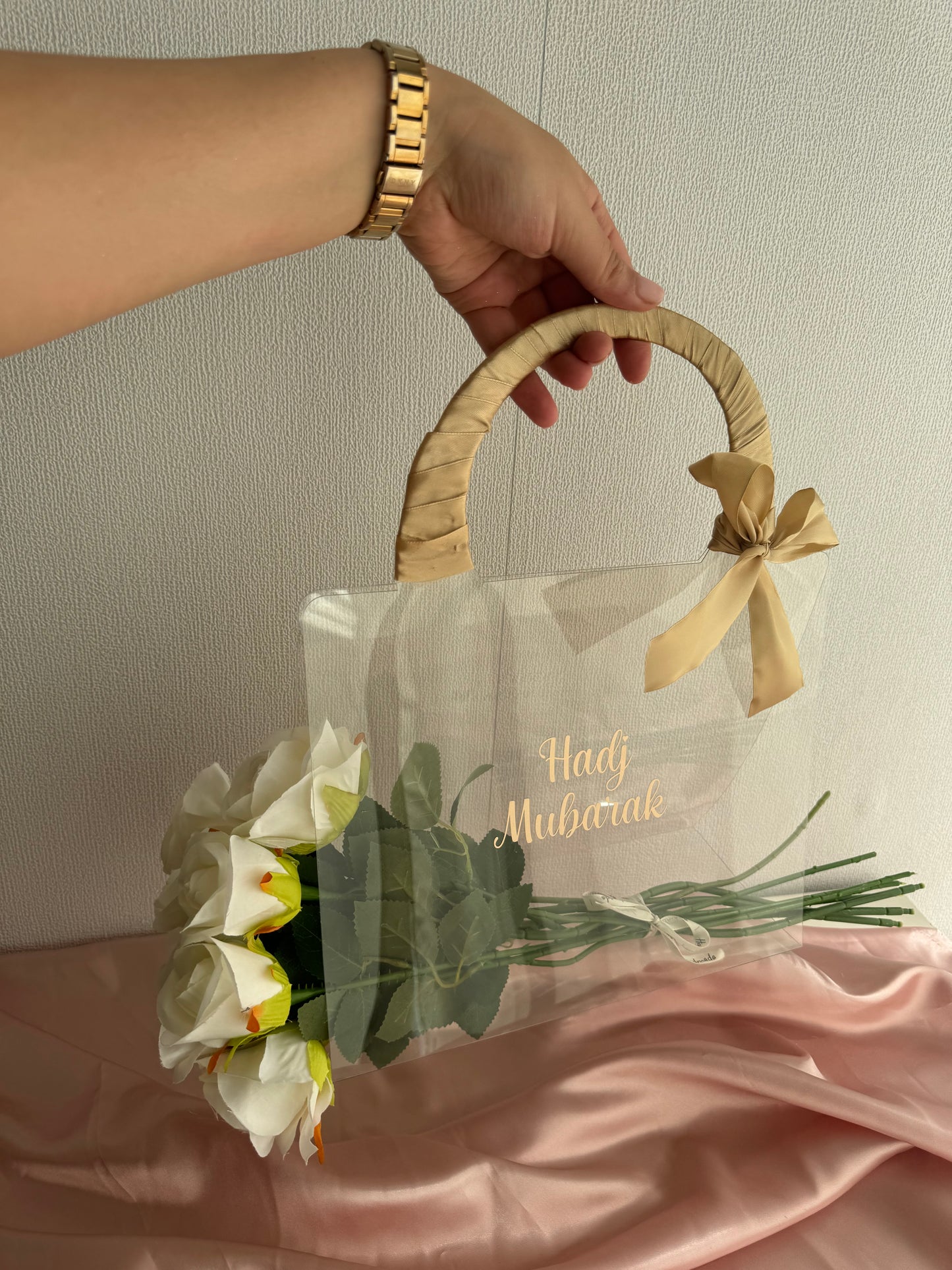 Sac de roses de luxe avec des roses éternelles