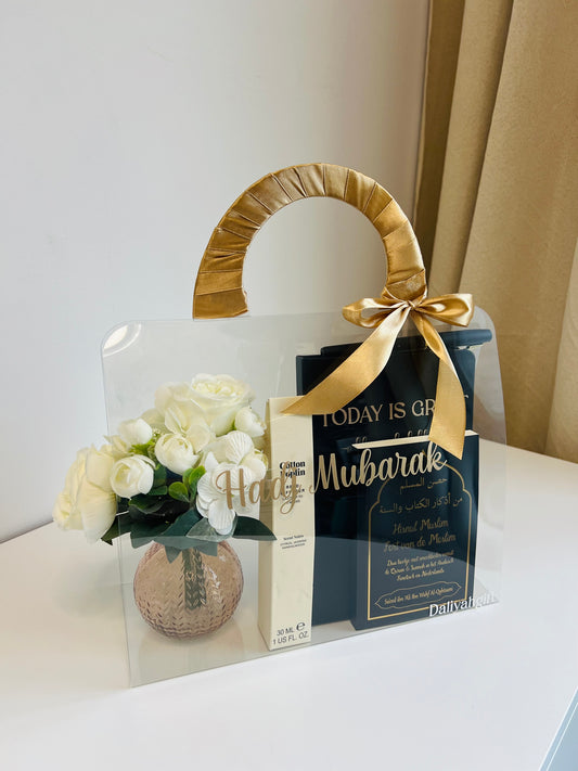 Hadj Mubarak Giftbag| Luxe cadeautas met bloemen en geur diffuser