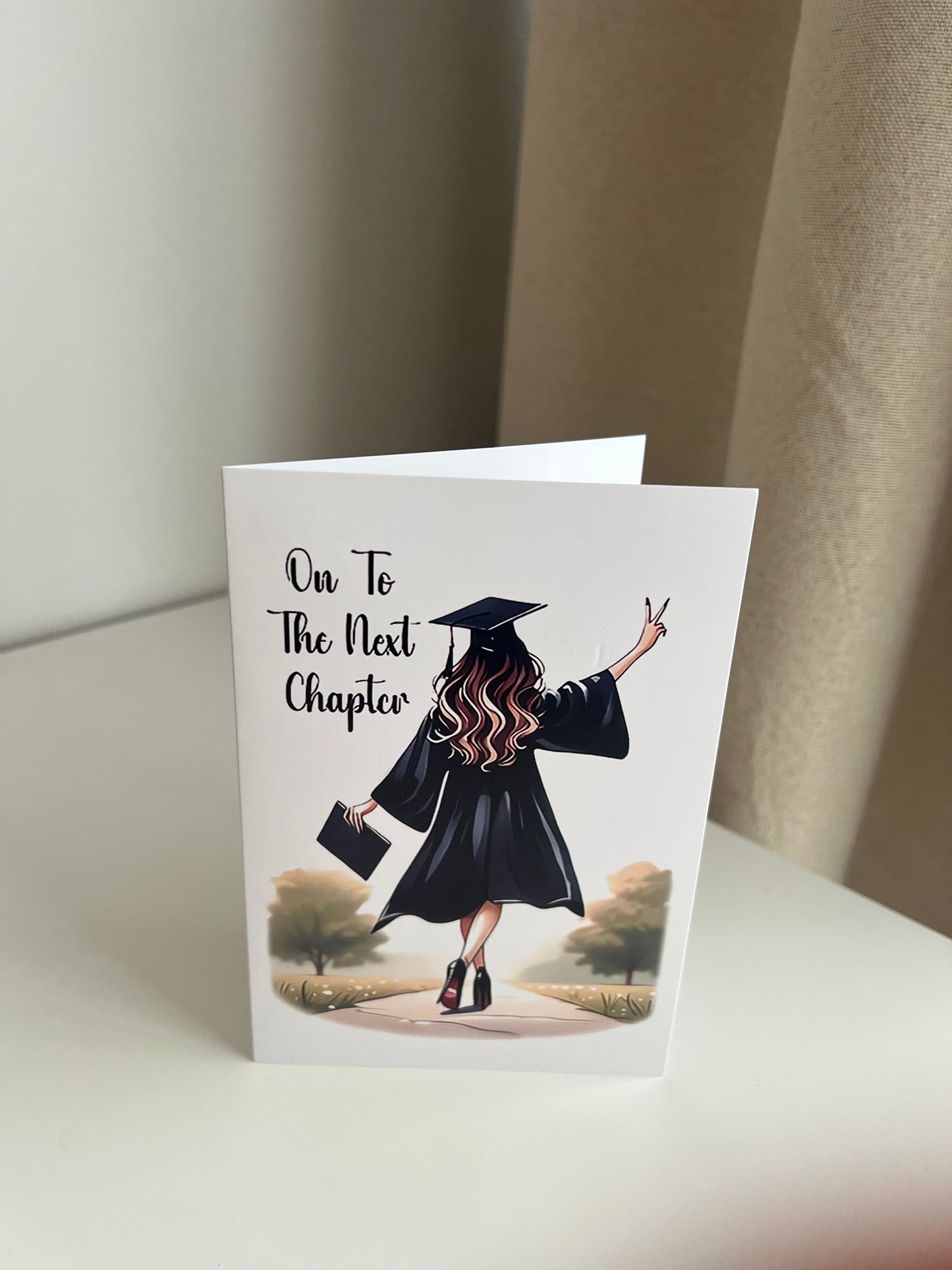 Geslaagd Kaartje met Envelop – On to The Chapter – Afstudeerkaart