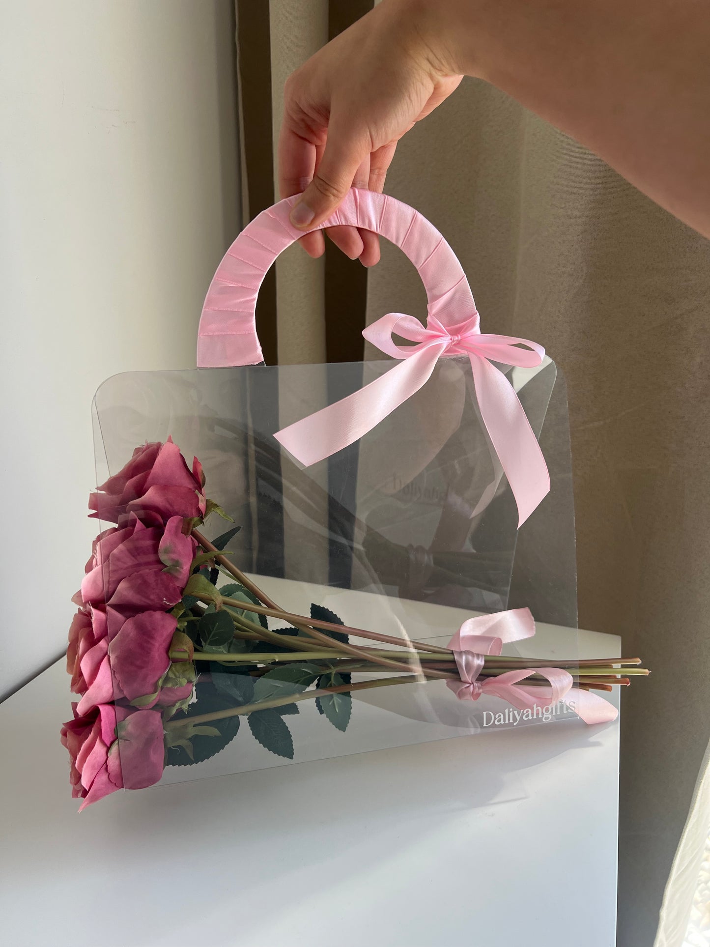 Customize Luxury Roses Bag – Handgemaakt Cadeau met 10 Forever Rozen