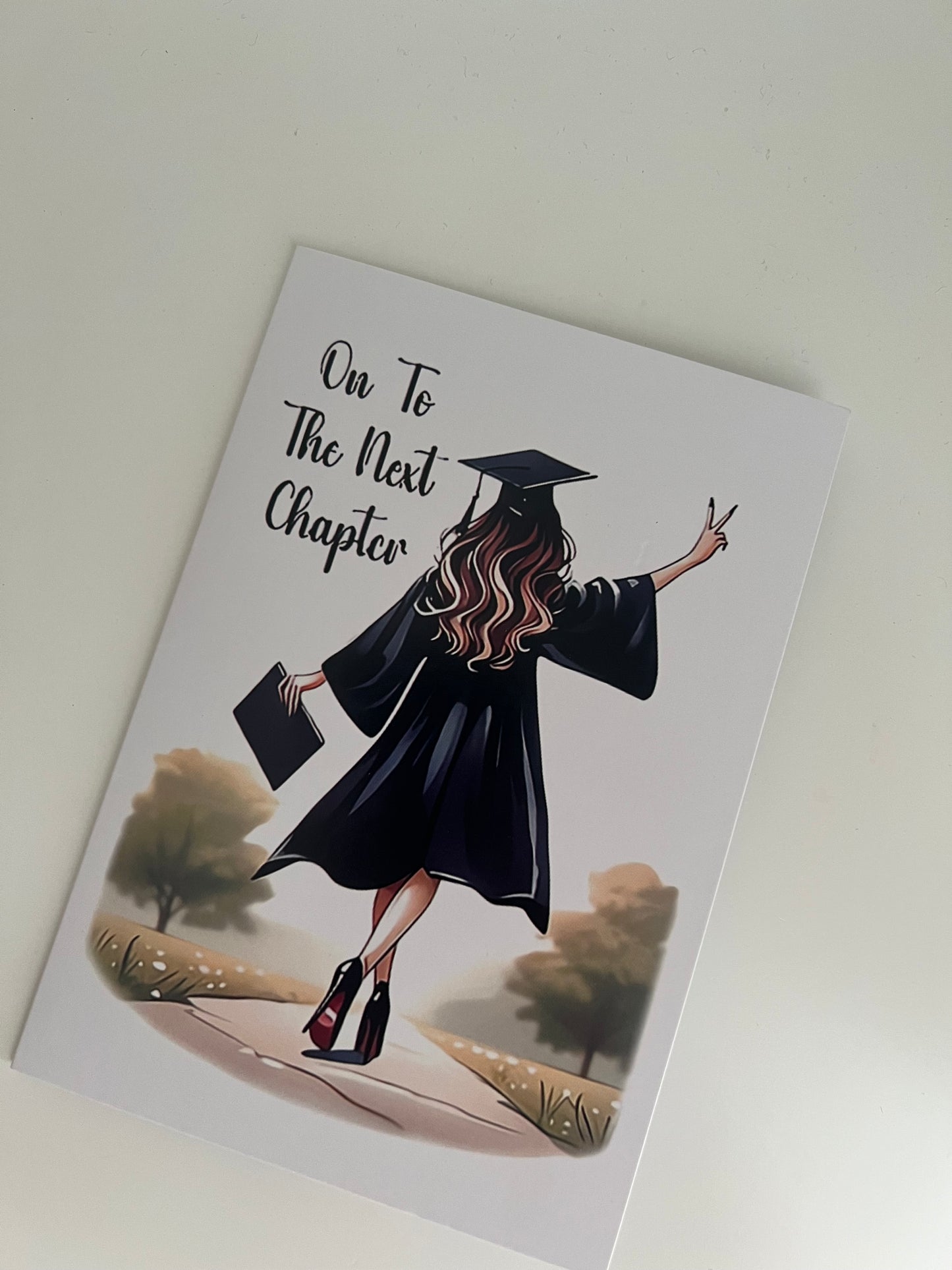Geslaagd Kaartje met Envelop – On to The Chapter – Afstudeerkaart