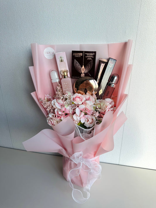 Luxe Make-upboeket met Forever Bloemen – Origineel Cadeau voor Haar