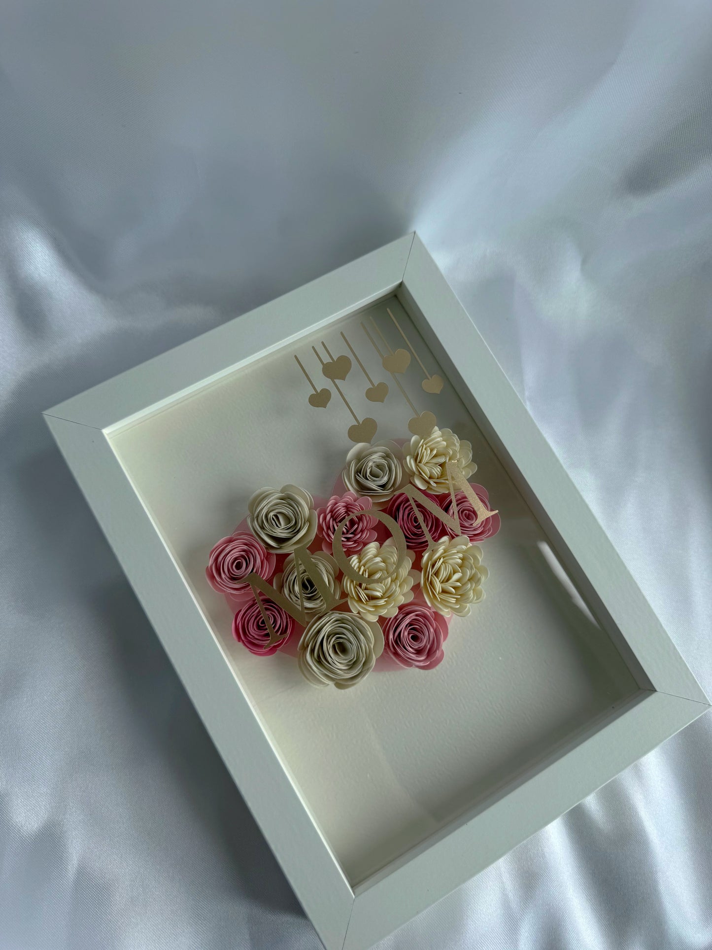 Mini Flower Shadow Box heart