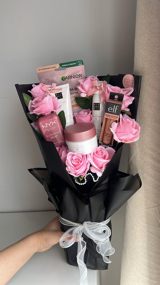Roze Make-up Boeket – Luxe Forever Rozen Cadeau
