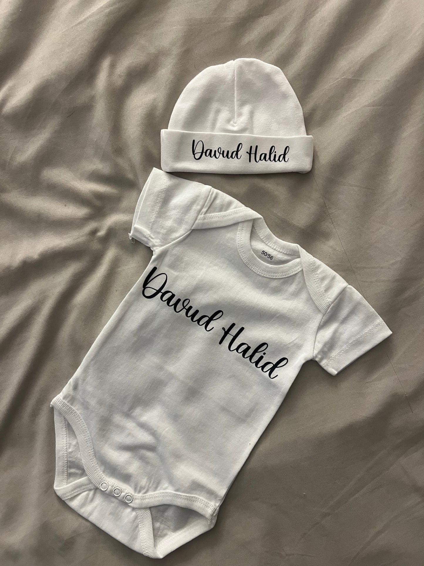 Baby Romper met naam - gepersonaliseerde baby romper
