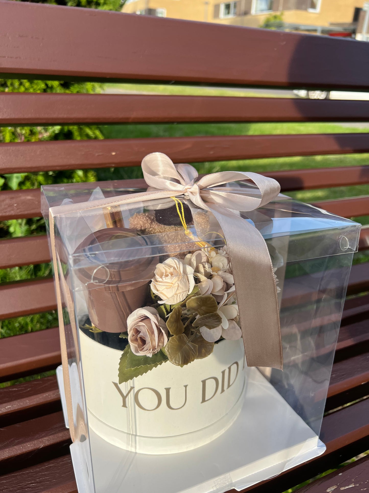 Beige Geslaagd Cadeau Box – You Did It Giftbox voor haar  |ophalen