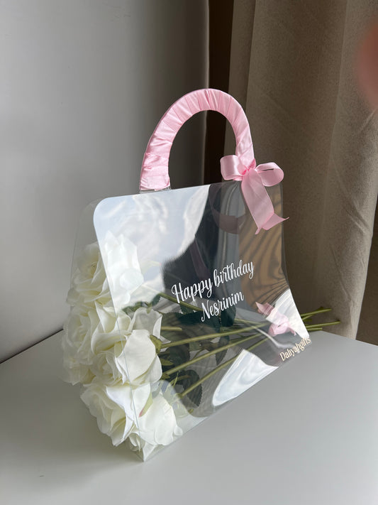 Customize Luxury Roses Bag – Handgemaakt Cadeau met 10 Forever Rozen