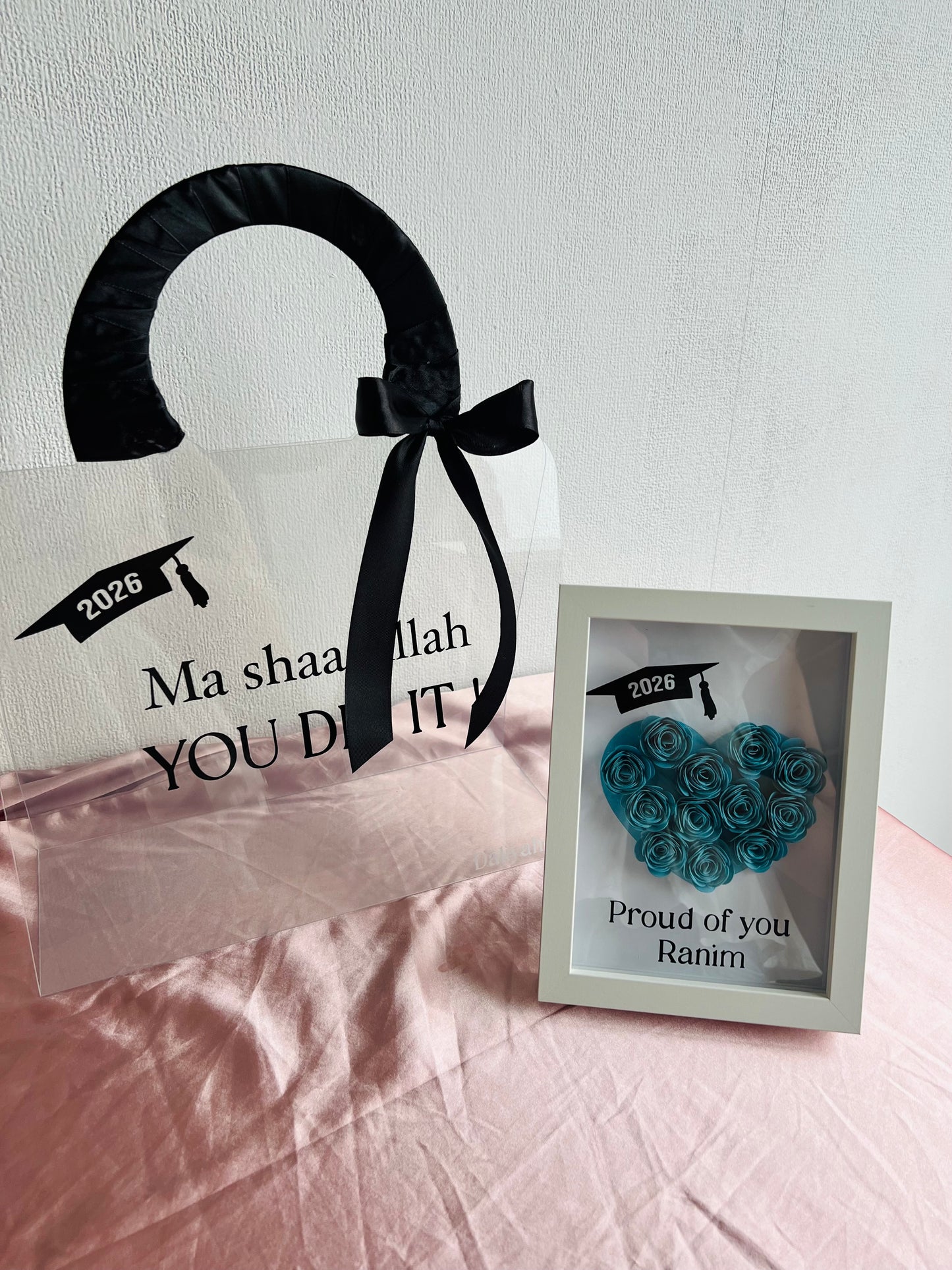 Geslaagd Luxury Giftbag & mini Flowershadow box Giftset