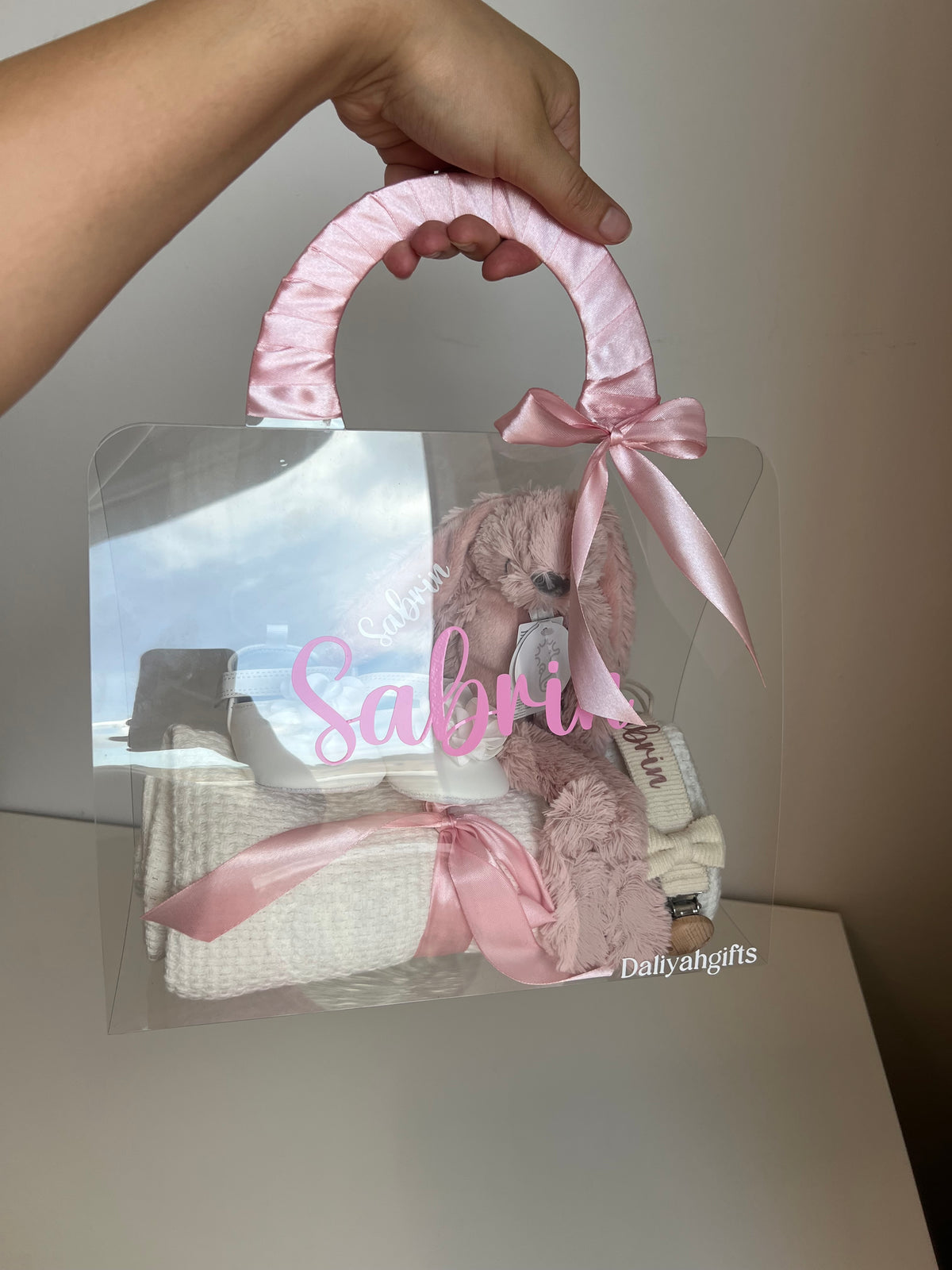 Luxe Baby Giftset meisje – Cadeau met Naam en Happy Horse Knuffel