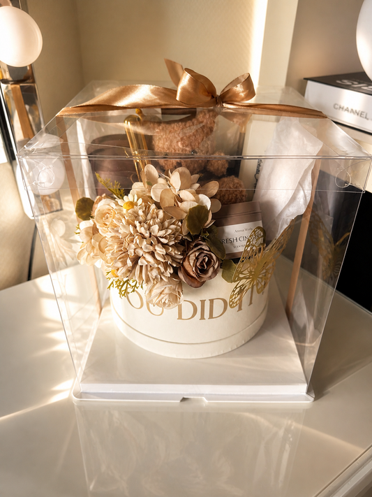 Beige Geslaagd Cadeau Box – You Did It Giftbox voor haar