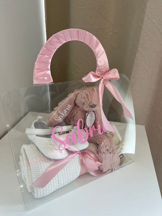 Luxe Baby Giftset meisje – Cadeau met Naam en Happy Horse Knuffel