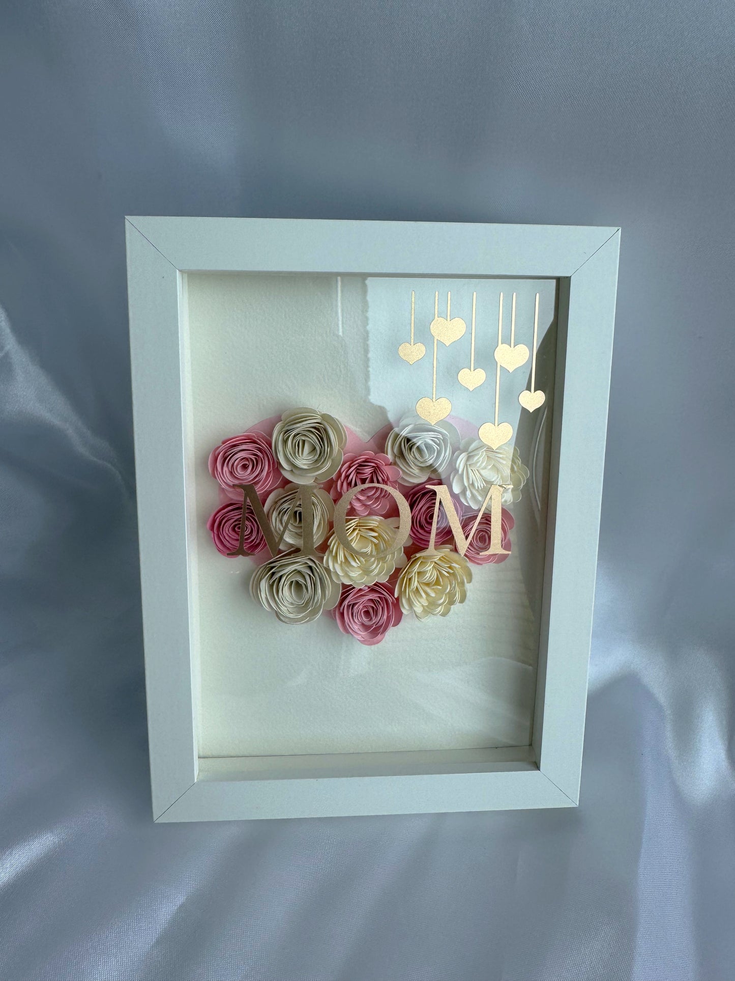 Mini Flower Shadow Box heart