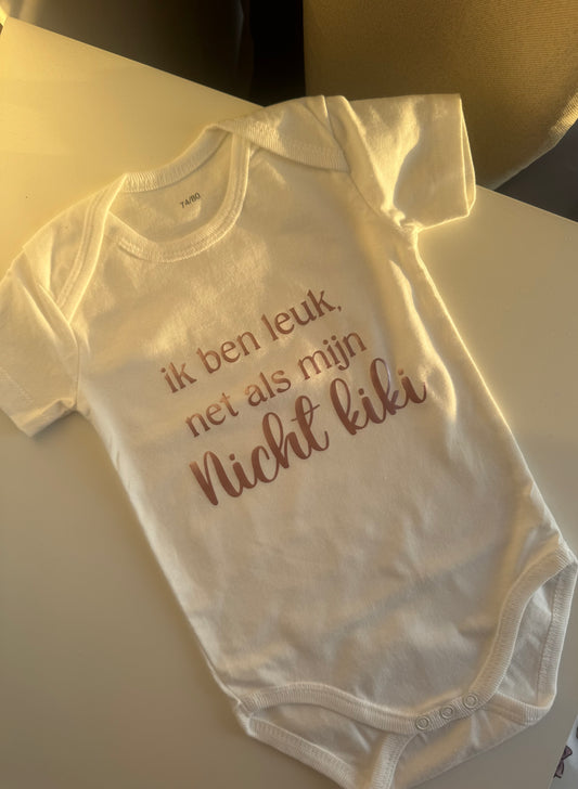 Persoonlijke Baby Romper – “Ik ben leuk net als …” – Perfect Kraamcadeau