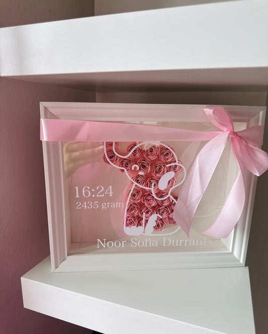 Boîte d'ombre de fleur de naissance